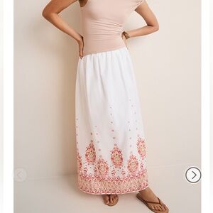 Amelia Border Print Maxi Skirt